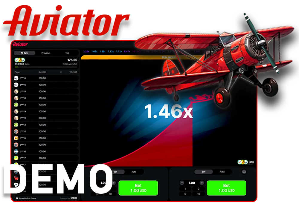 Demo mode Aviator